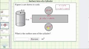 The resulting area will be in those square units. Find The Surface Area Of A Cylinder Youtube
