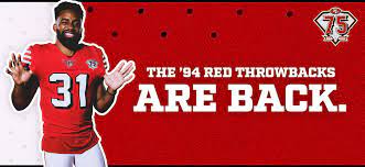 The official source of the latest 49ers headlines, news, videos, photos, tickets, rosters, and gameday information 2021 49ers 94 Red Throwback Jerseys 49ers Com