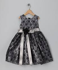 Black Silver Floral Dress By Cinderella Couture I Love Silver Dresses For The Holidays Vestidos Infantis Moda Para Meninas Vestido De Luxo Infantil