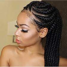 Black Hairstyles Trenzas Y Peinados African Braids Hairstyles Feed In Braids Hairstyles Braided Ponytail Hairstyles