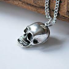 Sterling Silver Skull Stash Necklace Skull Stashnecklace Men Secret Skull Necklace Sugar Skull Necklace Cleaning Silver Jewelry