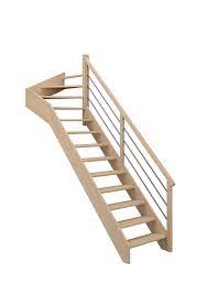 Escalier 13 marches, sans contremarche, rampe bois. Escalier 1 4 Tournant Haut Droit Bois Hetre Soft Tubes Scm 13 Mar Hetre L 84 9 Leroy Merlin