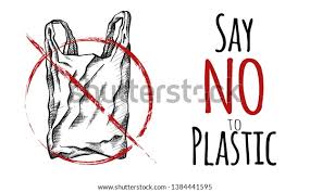 Say No Plastic Black White Line Stock Vector Royalty Free 1384441595