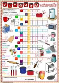 Kitchen Vocabulary Interactive Worksheets