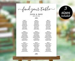 Wedding Seating Chart Template Printable Seating Plan