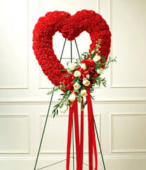 Red Roses Open Heart At From You Flowers With Images Funeral Flower Arrangements Funeral Flowers Funeral Arrangements