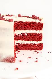 The red velvet cake, with its artificial coloring and benign cocoa sweetness, has always been about commercialization. Red Velvet Cake Liv For Cake