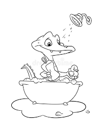 Design a bathroom with color and styles that truly speak to you. Little Crocodile Swims Bathroom Coloring Pages Stock Illustration Illustration Of Drawing Happiness 83644290