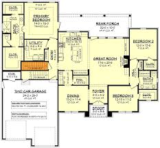 1260 sqft floor plan house 3 bedroom 2 bath 1 story porch mudutility room. Open Concept 3 Bed 2 Bath House Plan With 2 Car Garage And Bonus Room 51844hz Architectural Designs House Plans