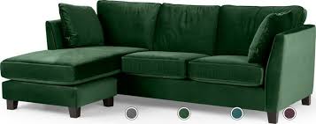 Wolseley Large Corner Sofa Forrest Green Velvet From Made Com Created In Collaboration With Home Expert And Presenter A Corner Sofa Green Sofa Uk Green Sofa