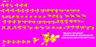 Pikachu The Mouse S1 Hack Sprites Sheet By Asuharamoon Pikachu Sprite Sprite Pikachu