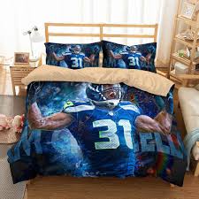 3d Customize Kam Chancellor Seattle Seahawks Bedding Set Duvet Cover Set Bedroom Set Bedlinen Duvet Covers Custom Bed Sports Bedding