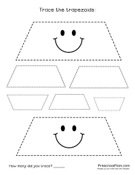 Trapezoid geometric shape geometry quadrilateral, strokes transparent background png clipart. Shape Tracing Worksheets Preschool Mom
