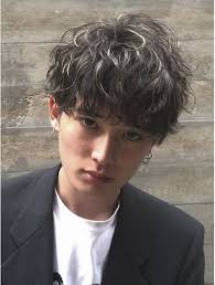アピッシュリタ apish rita 2wayセンターパート ハイライトパーマ テクノ佐藤拓弥 長い髪の男 パーマヘアスタイル メンズパーマ ショート