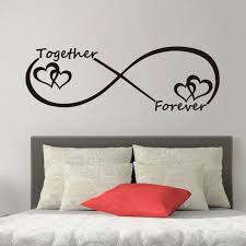 Your bedroom is the perfect sanctuary, a place to relax at the end of the day and to bond with your at myntra our wall decor stickers for bedroom collection features a plethora of designs suited for every mood. Love Heart Together Forever Bedroom Carved Wall Sticker For Home Decoration Review Wall Stickers Bedroom Vinyl Wall Art Decals Black Wall Decor