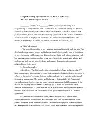 The agreement covers basics such as prices, quantities and standards. Sample Parenting Agreement Between Mother And Father Who Are Both Biological Parents Edit Fill Sign Online Handypdf
