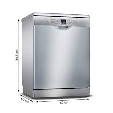 The dimensions of a dishwasher are important for installation. Bosch 12 Place Settings Dishwasher Sms66gi01i Silver Inox Amazon In Home Kitchen