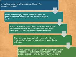 The procedure for quaternary alkaloids is different from the one for tertiary, secondary and primary. Course Medicinal Plants Ppt Download