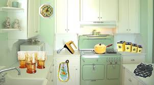 white kitchen with retro wallpaper
