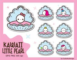 7,820 clam clip art images on gograph. Kawaii Clip Art Pearl Clipart Clam Shell Clipart Pearl Clip Etsy