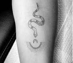 Fine Line Snake Tattoo Tattoos Small Tattoos Line Snake Tattoo