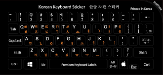 Korean (kr) keyboard layout (87 keys) Amazon Com Korean English Non Transparent Black Background Keyboard Computer Stickers Electronics