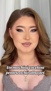 Ochii albastri, preferatii mei. Salveaza acest machiaj daca ai ochii  albastri. Hair: @Andreea Lupu #viral #fyp #viralvideo #5pasidebine #viral