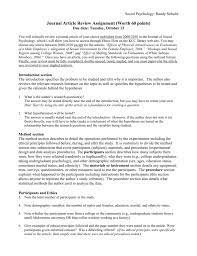 Start your review by referring to the title and author of the article, the title of the journal, and the year. Checklist For Critically Reading A Journal Article