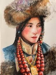 Practicing portraits with watercolor Watercolor