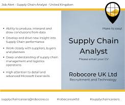 A supply chain analyst helps a company improve the efficiency of its shipping procedures. Robocore Supply Chain Careers Posts Facebook