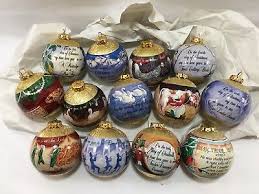 Finely detailed christmas tree ornaments capture the 12 days of christmas carol. Vintage Rauch 12 Days Of Christmas Ornaments Neiman Marcus Shatterproof Bonus 26 99 Picclick