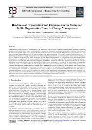 Kindly please be inform the passport malaysia is issue by immigration department(imi) not the jabatan pendaftaran negara(jpn). Pdf Readiness Of Organisation And Employees In The Malaysian Public Organisation Towards Change Management