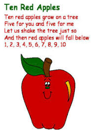 2 To The 1 To The 1 To The 3 I Like Good Trees Ten Red Apples Grow On A Tree Five For You And Five For Me Let Us Shake The Tree Just So And Then Red Ap Preschool Apple Theme Apple Lessons Apple