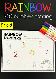 The printable name tracing worksheets generator is completely free and available on the create printables website. Rainbow Tracing Numbers Printable 1 20