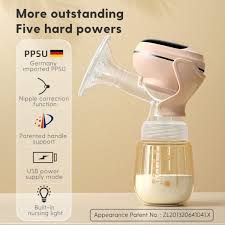 Green shield coverage for breast pump. Boboduck 9 Gears Portable Single Electric Breast Pump Hippie Baby House