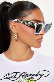 Fashion Nova Love For Roses Ed Hardy Sunglasses