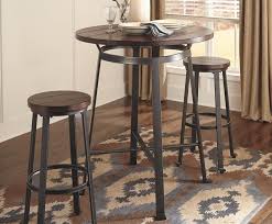 Dube 3 Piece Pub Table Set Round Dining Room Counter Height Dining Table Counter Height Dining Room Tables