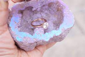Wedding Ring Box Magenta Geode Ring Box Natural Wedding Ring Etsy Geode Ring Wedding Ring Box Ring Box