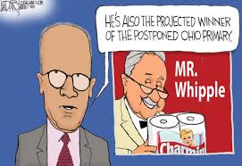 Sanders, Ohio Primary, toilet paper get swept: Darcy cartoon