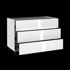 Telecharger les meilleures photos des conception de cuisine pas. Meuble Bas De Cuisine Sydney Angora 3 Tiroirs H77xl120 Leroy Merlin