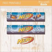 Free Printable Nerf Water Bottle Labels Birthday Buzzin