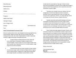 Aduan tentang pantai yang tercemar. Surat Rasmi Pencemaran