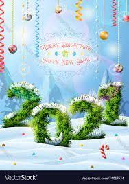 Where Will It Snow On Christmas 2021 New Year 2021 Christmas Tree Twigs In Snow Vector Image