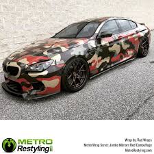 Black And White Camo Vinyl Wrap Jumbo Militant Red Camouflage Vinyl Wrap Metro Restyling Camo Car Vinyl Wrap Car Car