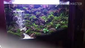 Waterfall Aquascape Tank 35 35 60 Airterjunpasir Youtube Aquascape Aquarium Design Fish Tank