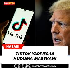 HABARI TikTok imerejesha tena huduma kwa watumiaji wake milioni 170 nchini  Marekani baada ya Rais mteule Donald Trump kusema atatoa amri ya kiutendaji  ya kusistisha kuondolewa programu hiyo wakati atakapoingia madarakani  Jumatatu.