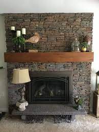 This floating mantel shelf comes in 48, 60, 72 or 84 inch lengths and is 6.25 inches deep and 5.5 inches tall and made with all real wood, stained in classic gray stain and finished with a beautiful clear coat. Pearl Mantels 496 Lexington Wooden Fireplace Mantel Shelf Fireplace Mantel Shelf Wooden Fireplace Fireplace Mantels For Sale