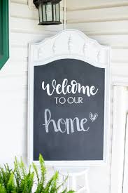 Maybe you would like to learn more about one of these? Diy Front Porch Welcome Sign Chalkboard Bre Pea