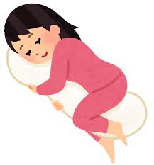 抱き枕を抱いて寝る人のイラスト | かわいいフリー素材集 いらすとや