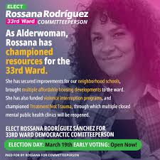 Rossana Rodríguez for 33rd Ward Committeeperson